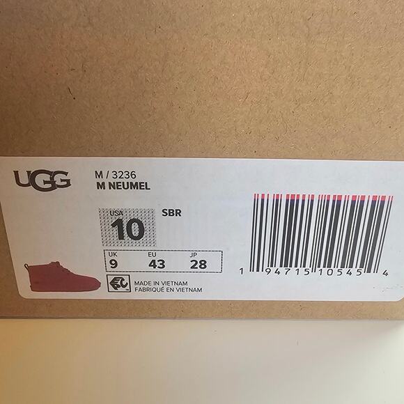 UGG Mens Red Neumel Suede Heritage Chukka Classic Boots - Picture 12 of 12